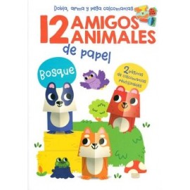 12 AMIGOS ANIMALES DE PAPEL: BOSQUE.