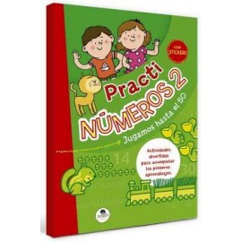 PRACTI NUMEROS 2 -JUGAMOS HASTA EL 50- (CON STICKERS)